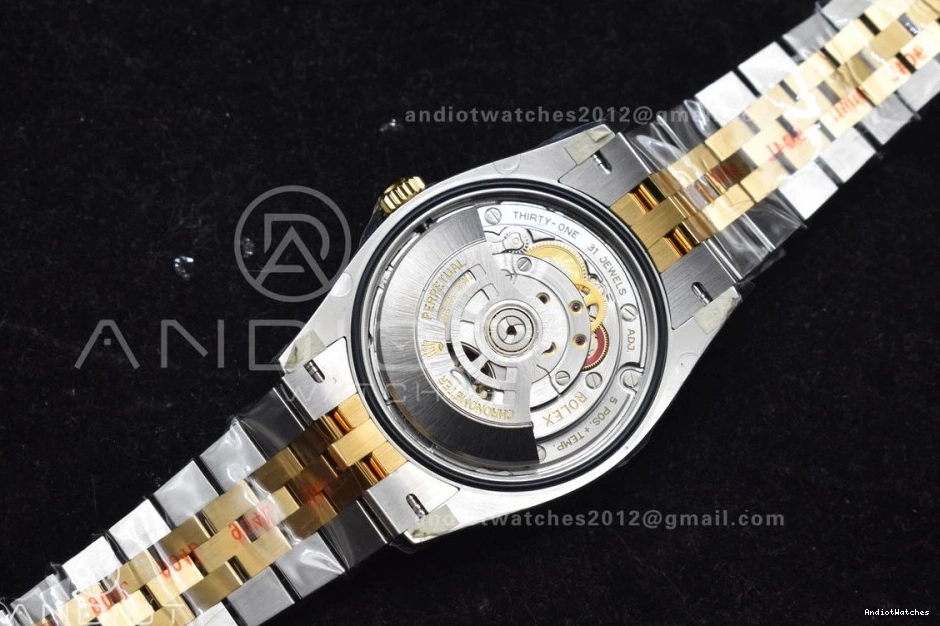 1:1 on Dial SS Diamonds VR 126233 Black 556 YG Jubilee Best Edition 36 Clean DateJust Bracelet Steel RelaxedFit 904L 0117